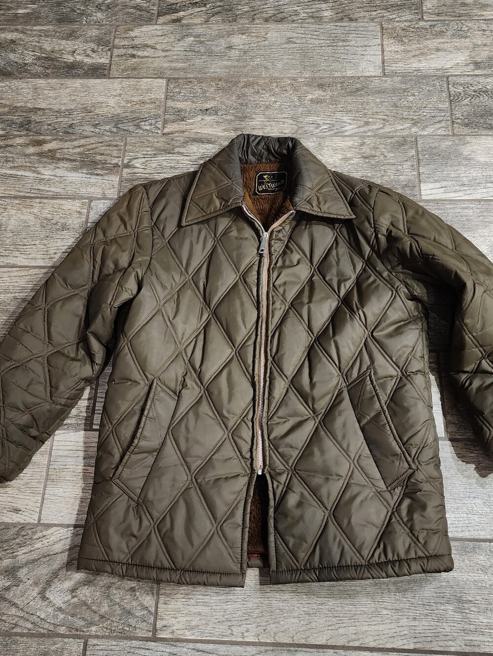 1970s Westwind Diamond Quilted Nylon Puffer Jacket